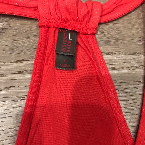 NWT. District Made. Top Golf. Loop Back Tank Top. Women’s Large. Shimmer Coral. - Picture 4 of 8